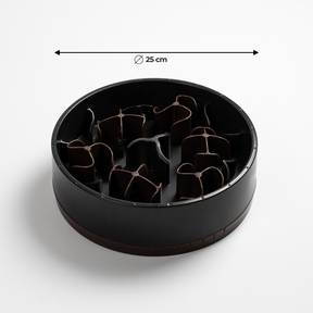 SoulBowl Daisy (Schwarz) Groß, Durchmesser 25 cm, mit verstellbarem Puzzle