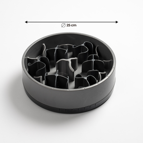 SoulBowl Hunti (Grau) Groß, Durchmesser 25 cm, mit verstellbarem Puzzle