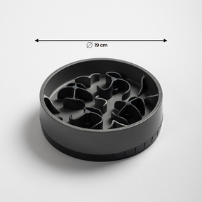 SoulBowl Hunti (Grau) Klein, Durchmesser 19 cm, mit verstellbarem Puzzle