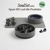 SoulSet Hunti (Grau) Klein: SoulBowl, Wassernapf, Unterlage, Spins und Saugnäpfe